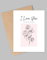 Load image into Gallery viewer, I Love You Card - Pink Peony
