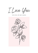 Load image into Gallery viewer, I Love You Card - Pink Peony
